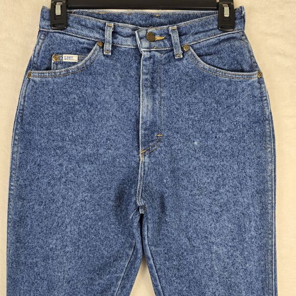 Vintage Lee Riders Mom Blue Jeans Sz 8 Medium High Waist Tapered Western USA - Picture 3 of 12
